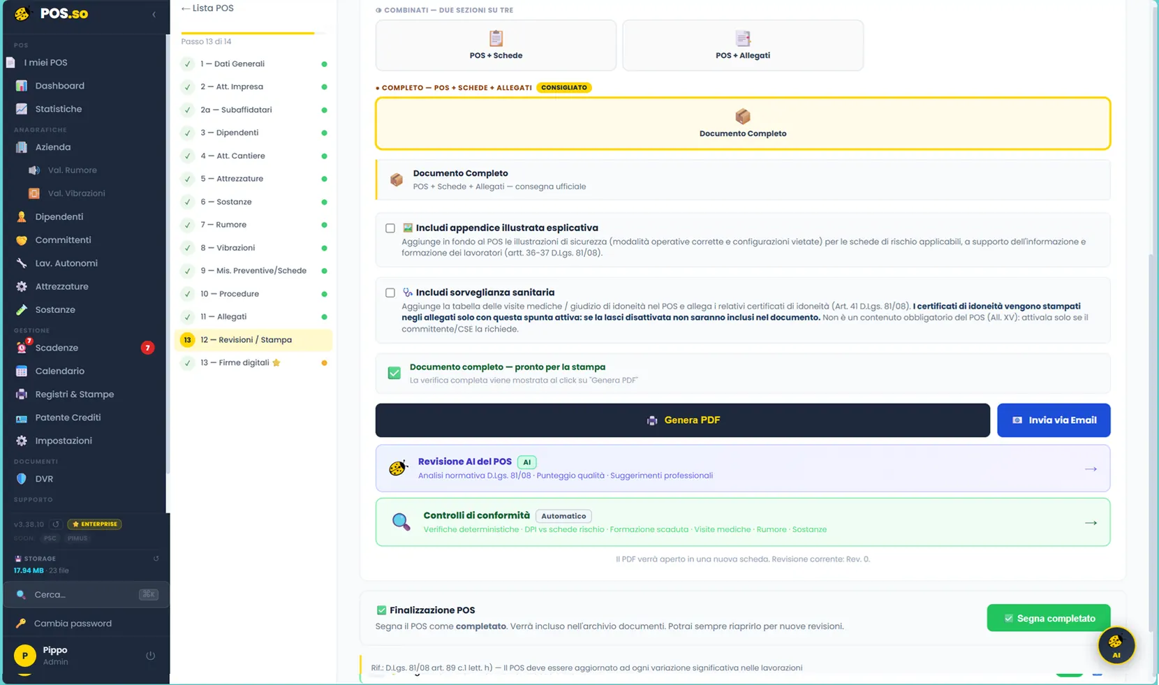 POS.so — Generazione PDF del POS